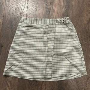 brandy melville/john galt sage green plaid skirt ♡